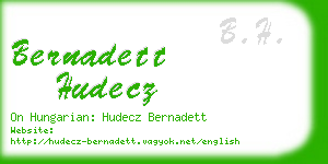 bernadett hudecz business card